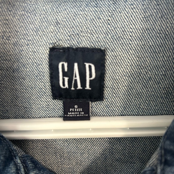 GAP Blue Denim Short Sleeve Jumpsuit - Picture 2 of 8
